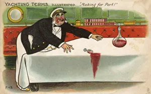 Decanter Prints: Tycoon on his yacht - Making for Port