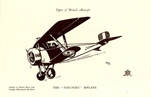 Images Dated 24th August 2017: Types of British Aircraft -- The Nieuport Biplane