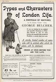 Sketching Prints: Types and Characters of London Life - advert in the Tatler