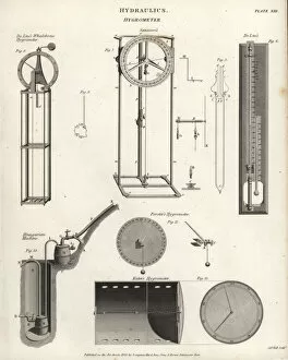 Rees Gallery: Types of hygrometers, 18th century