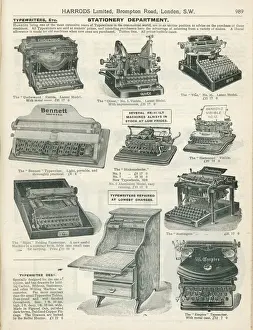 Typewriters Prints: Typewriters of 1909