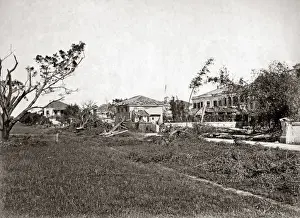 Typhoon damage, Canton, China, 1878