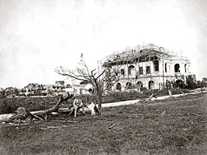 Guangzhou Prints: Typhoon damage, Canton (Guangzhou) China, 1878