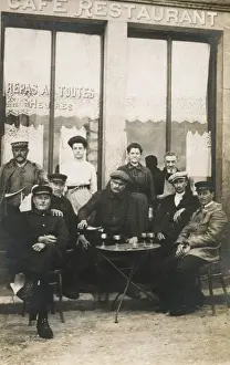 Cafes Prints: A typical French cafe
