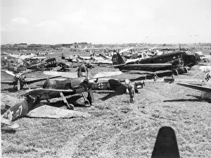 Graveyard Prints: A typical Luftwaffe graveyard in 1945