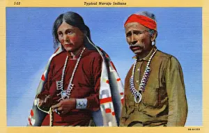Headband Prints: A Typical Navajo Indian Couple