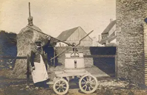 Typical Victorian manual parish water supply on wheels