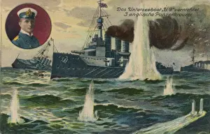 War Ships Prints: U-Boat Sinks Three