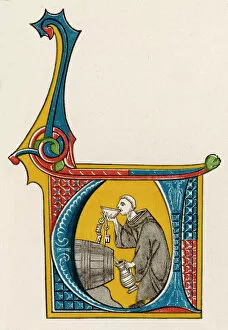 Alphabets Collection: U Monk in Wine Cellar