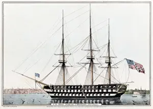 War Ships Prints: U. S. Ship North Carolina, 102 Guns
