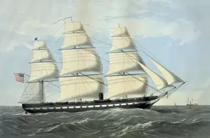 Frigate Prints: U. S. steam frigate Wabash