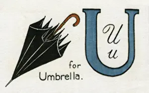 Kiddiewiddies Prints: U for Umbrella