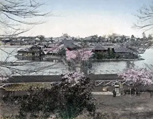 Ueno Prints: Ueno Park, Tokyo, Japan, circa 1880s. Date: circa 1880s