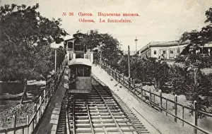 Odessa Prints: Ukraine - Odessa - Funicular Railway