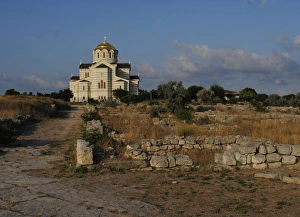 Images Dated 3rd August 2011: Ukraine. Saint Vladimir Cathedral and Chersonesus Taurica ru