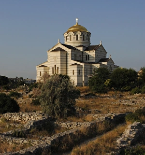 Images Dated 3rd August 2011: Ukraine. Saint Vladimir Cathedral and Chersonesus Taurica ru