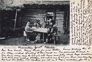 Ukrainian Gallery: Ukrainian Rural Types share some tea and some tunes