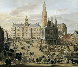 Panoramic Prints: ULFT, Jacob van der (1627-1689). Damm Square