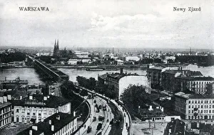 Warsaw Prints: Ulica Nowy Zjazd and Slasko-Dabrowski Bridge, Warsaw, Poland