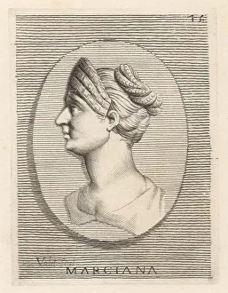 17th Century Prints: Ulpia Marciana, elder sister of Roman Emperor Trajan