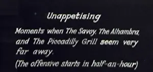 Unappetising Moments, WW1