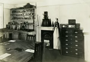 Research Gallery: Undated photograph of the corner of the chemical laboratory