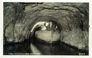 Frith Prints: Underground Canal & Boat, Speedwell Lead / Blue John Mine