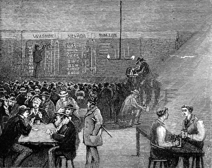 Images Dated 9th November 2004: An Underground Drinking Cellar, San Francisco, 1884