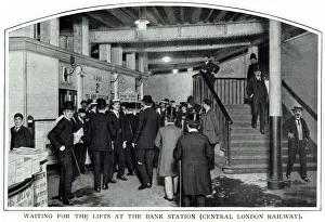 Underground Prints: Underground railway, Bank Station, London 1903