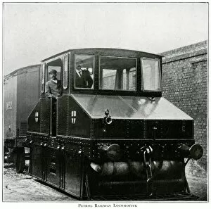 Underground railway petrol locomotive, London