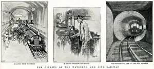 Tunnels Prints: Underground railway, Waterloo and City Line opening London