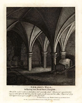 1795 Gallery: Underground vaults in Gerards Hall Inn, Cheapside, 1795