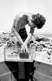 Images Dated 4th September 2015: Underwater house equipment under construction, Malta