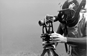 Images Dated 4th September 2015: Underwater theodolite off the coast of Malta