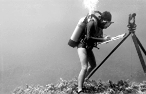 Images Dated 4th September 2015: Underwater theodolite off the coast of Malta