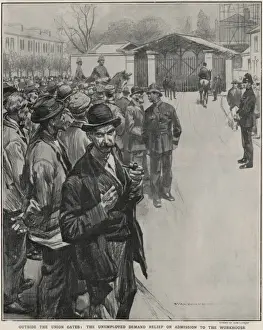 Unemployed Prints: Unemployed Men Outside West Ham Workhouse