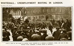 Unemployment Prints: Unemployment rioting in Whithall