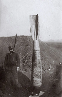 Images Dated 23rd January 2017: Unexploded German bomb on display, Italy, WW1