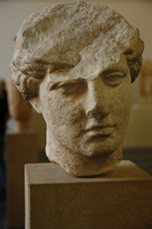Images Dated 10th August 2006: Unfinished bust of woman. 5th century BC. Greece