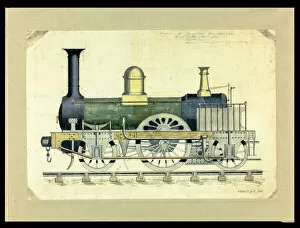 Lind Collection: Unidentified locomotive no 11257, side elevation