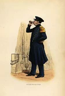 Images Dated 22nd May 2019: Uniform of a first mate, premier maitre, French Navy, 1844