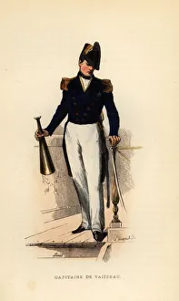 Maitre Collection: Uniform of a ships captain, French Navy, 1844