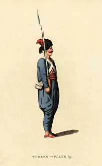 Regency Era Prints: Uniform of a soldier in the infantry of the Ottoman Empire