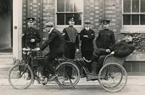 Matchless Prints: Uniformed gentlemen with a 1903 Matchless Experimental