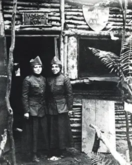 Uniformed Prints: Two uniformed women in France, WW1