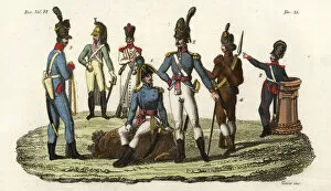 Images Dated 30th July 2019: Uniforms of the Portuguese Infantry, 1800s