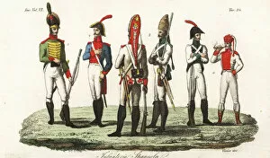 Images Dated 30th July 2019: Uniforms of the Spanish Army, 1800s