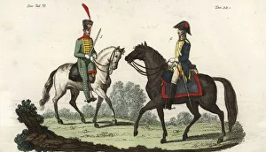 Images Dated 30th July 2019: Uniforms of the Spanish Cavalry, 1800s