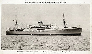 Masts Collection: Union-Castle Line MV Dunnottar Castle, Southampton