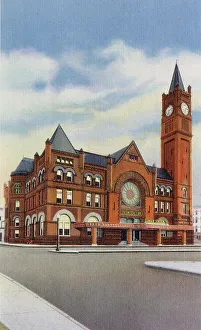 Indiana Prints: Union Station, Indianapolis, Indiana, USA Date: 1936